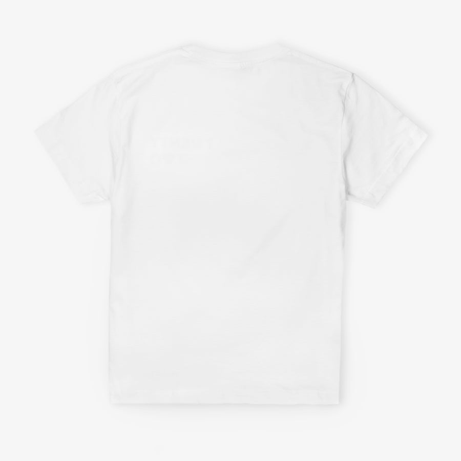 White T-Shirt Black Graphic Youth