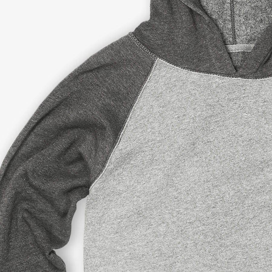 Two Tone Heather Gray Pullover Sweatshirt